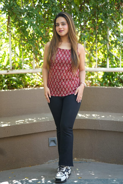 Maroon Camisole Top