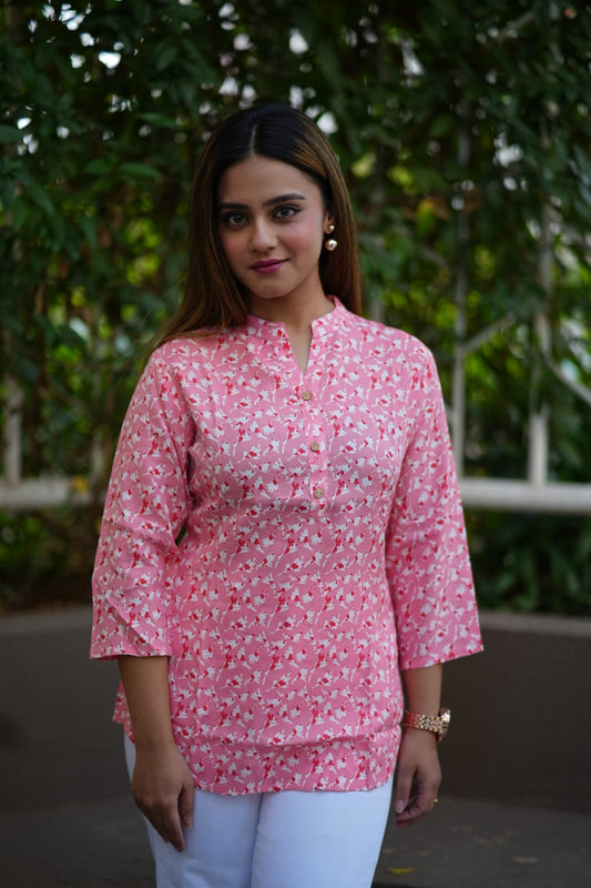 Light Pink Short Kurti Top